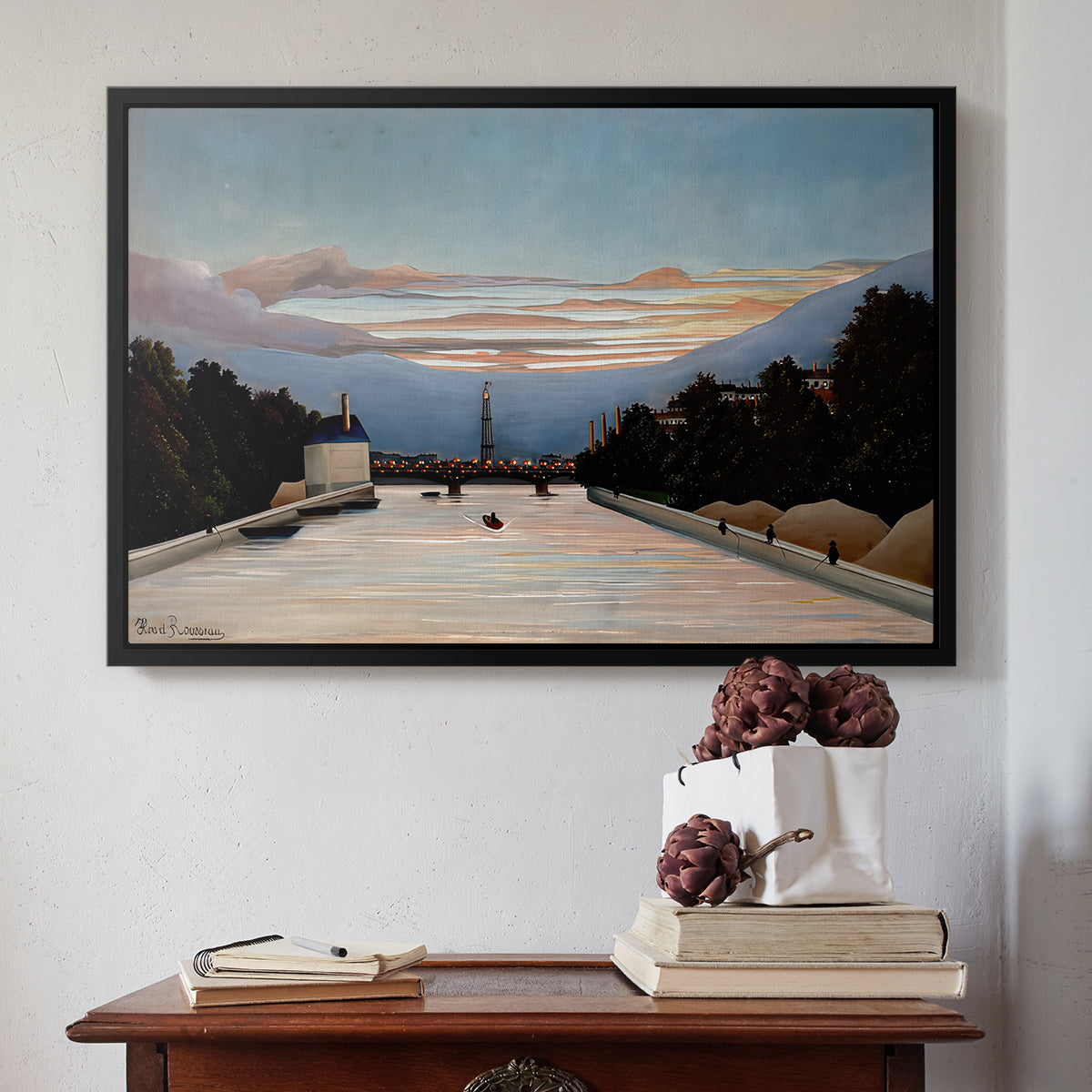 The Eiffel Tower, c. 1898 - Floater Framed Canvas Print
