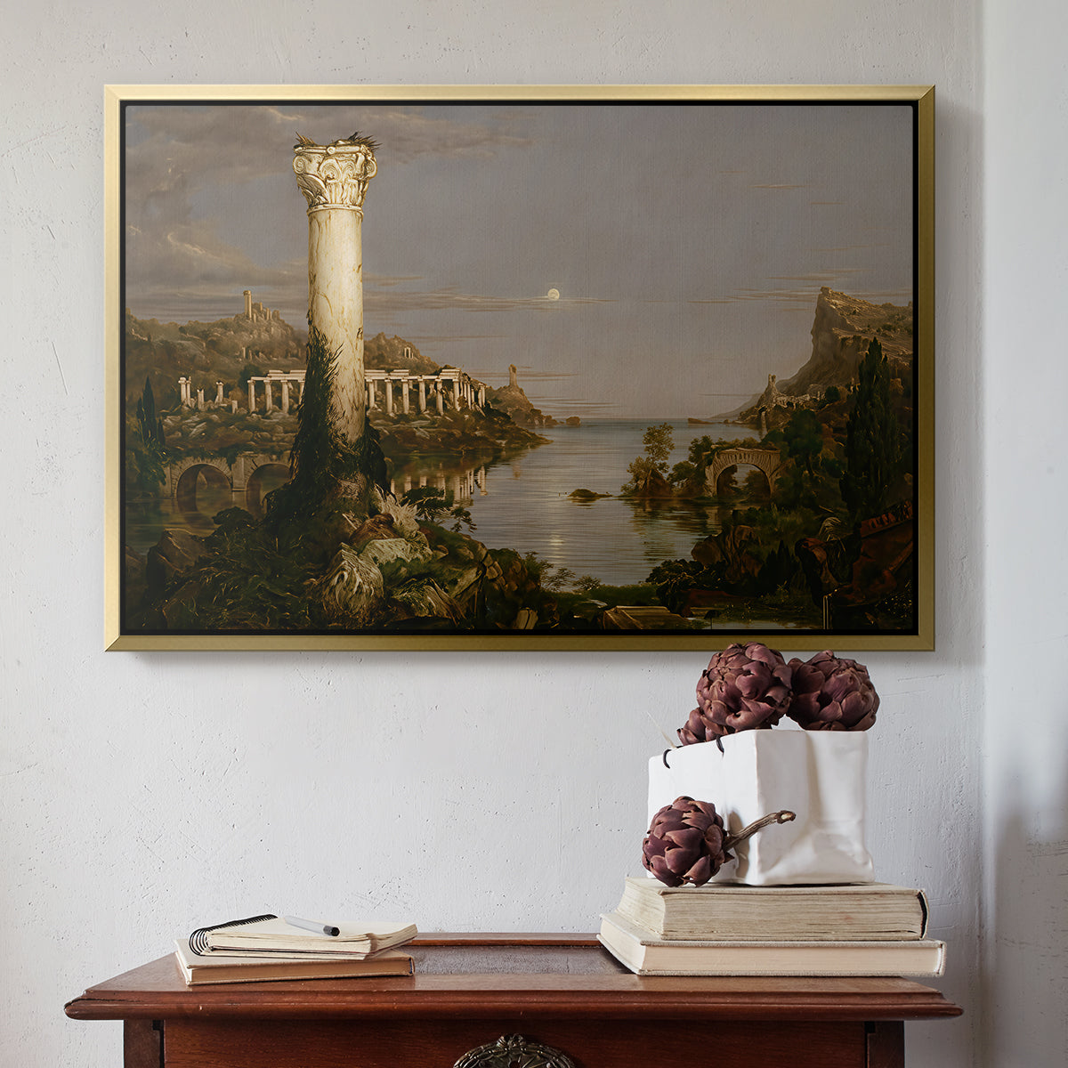 The Course of Empire: Desolation, 1836 - Floater Framed Canvas Print