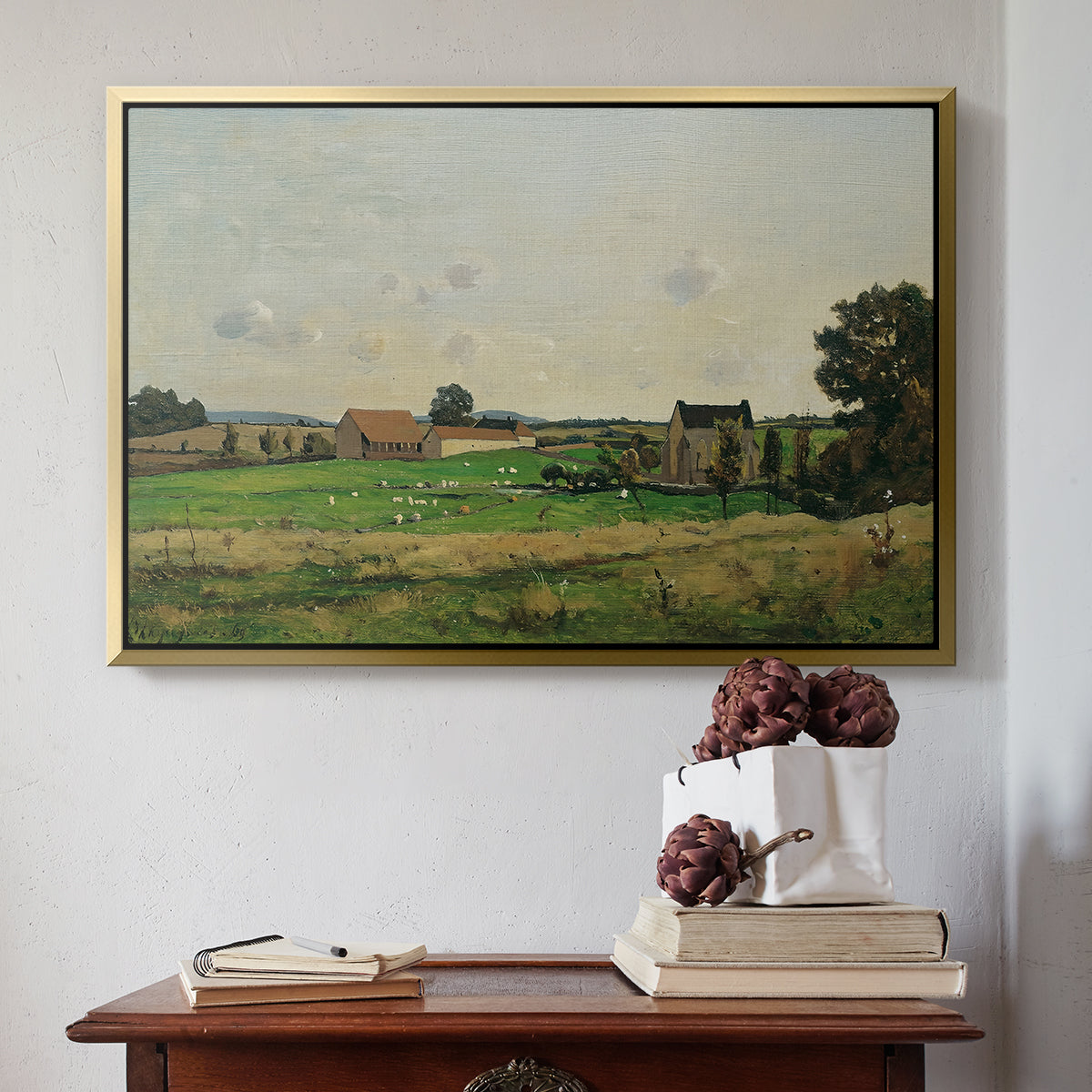 The Saulce Estate, 1869 - Floater Framed Canvas Print