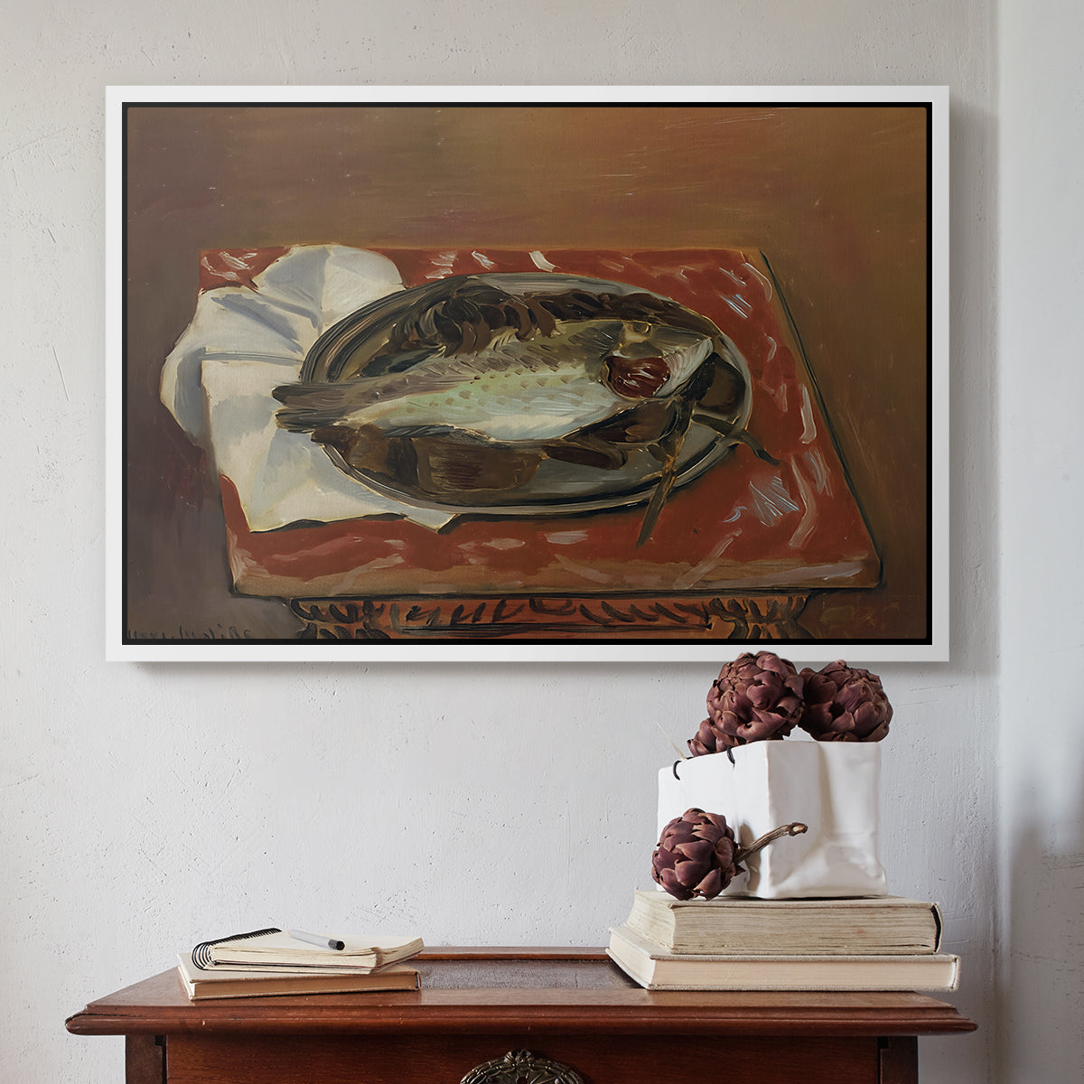 Still Life with Bream (Nature morte à la daurade), 1920 - Floater Framed Canvas Print