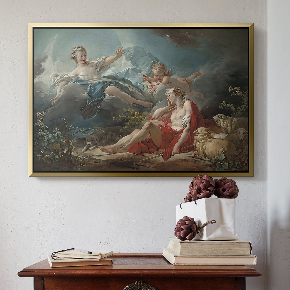 Diana and Endymion, c. 1753-1756 - Floater Framed Canvas Print