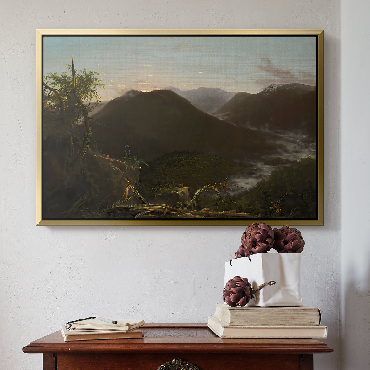Sunrise in the Catskill Mountains, 1826 - Floater Framed Canvas Print