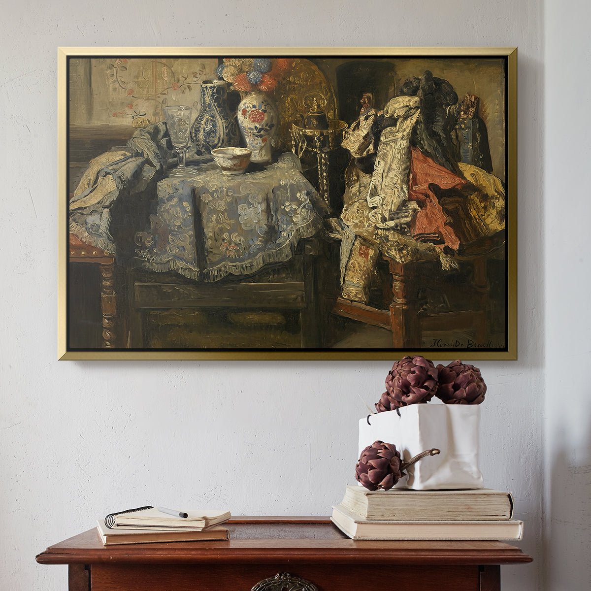 Still Life Requisites, 1885 - Floater Framed Canvas Print