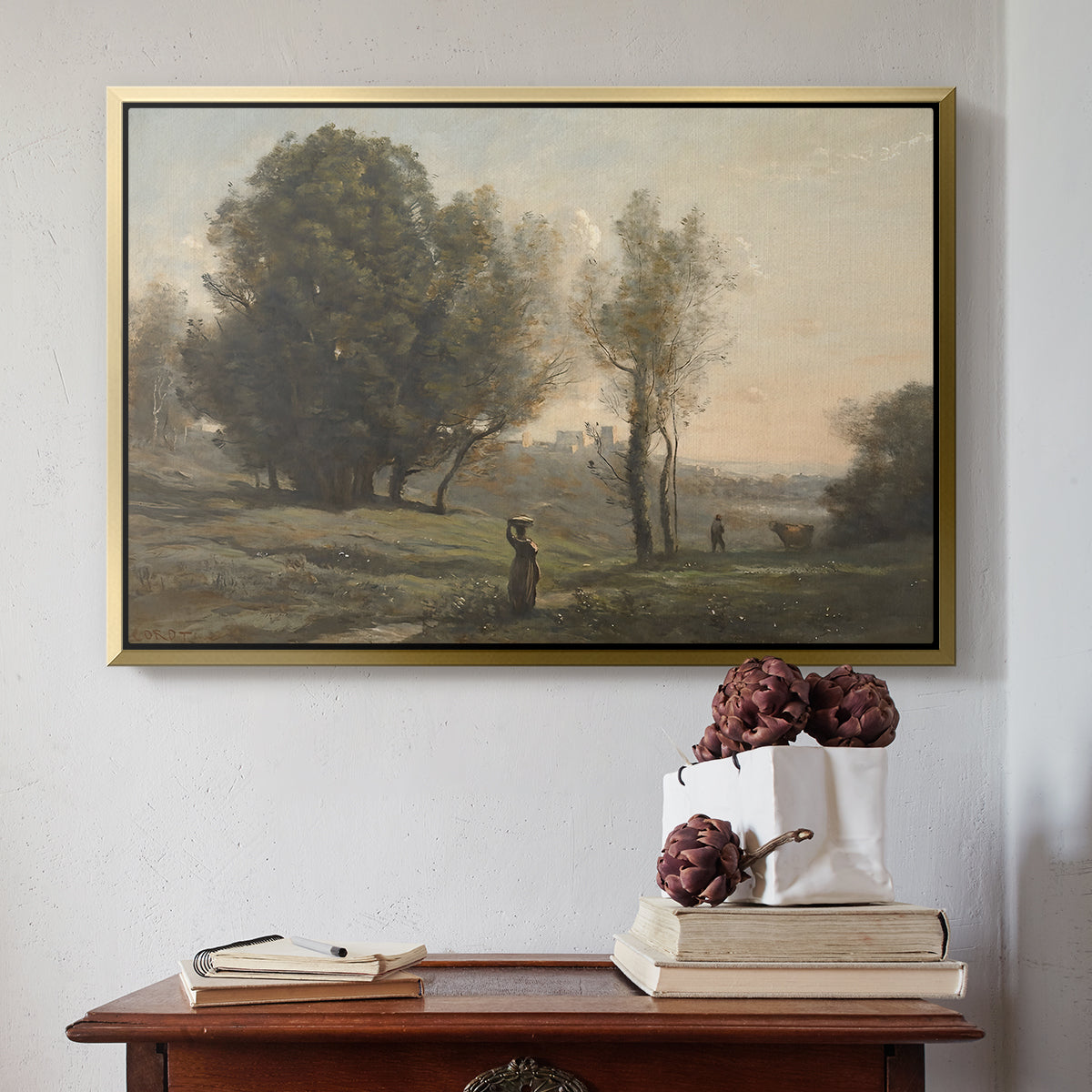 Landscape (Souvenir of les landes), c. 1872 - Floater Framed Canvas Print
