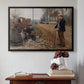 People by a Road, 1893 - Floater Framed Canvas Print