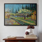 Orchard in Blossom, Bordered by Cypresses, 1888 - Floater Framed Canvas Print