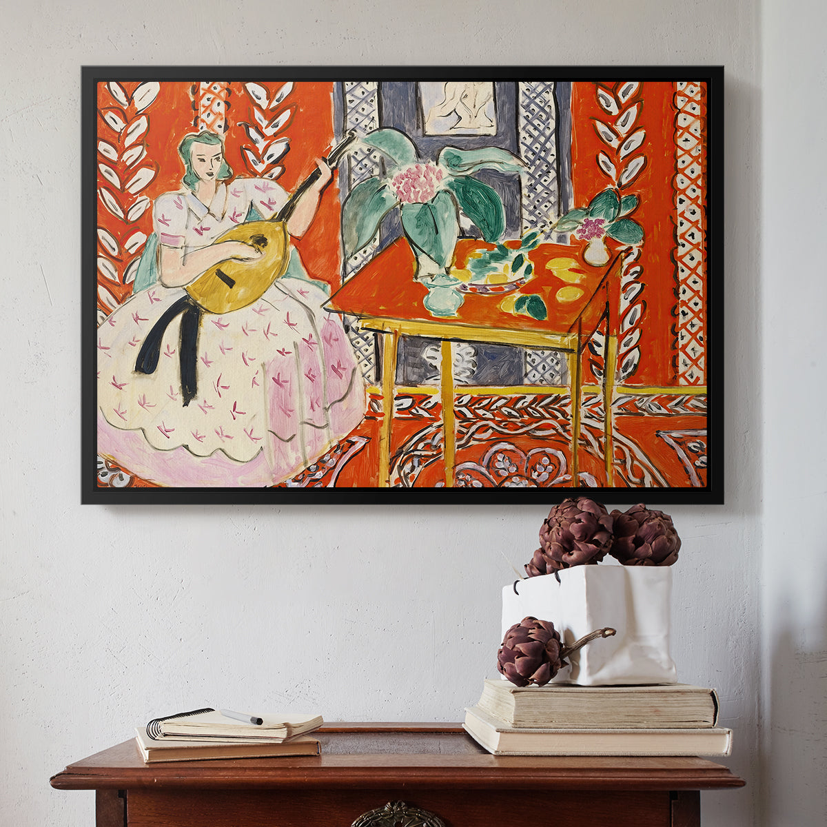 The Lute (Le luth), 1943 - Floater Framed Canvas Print