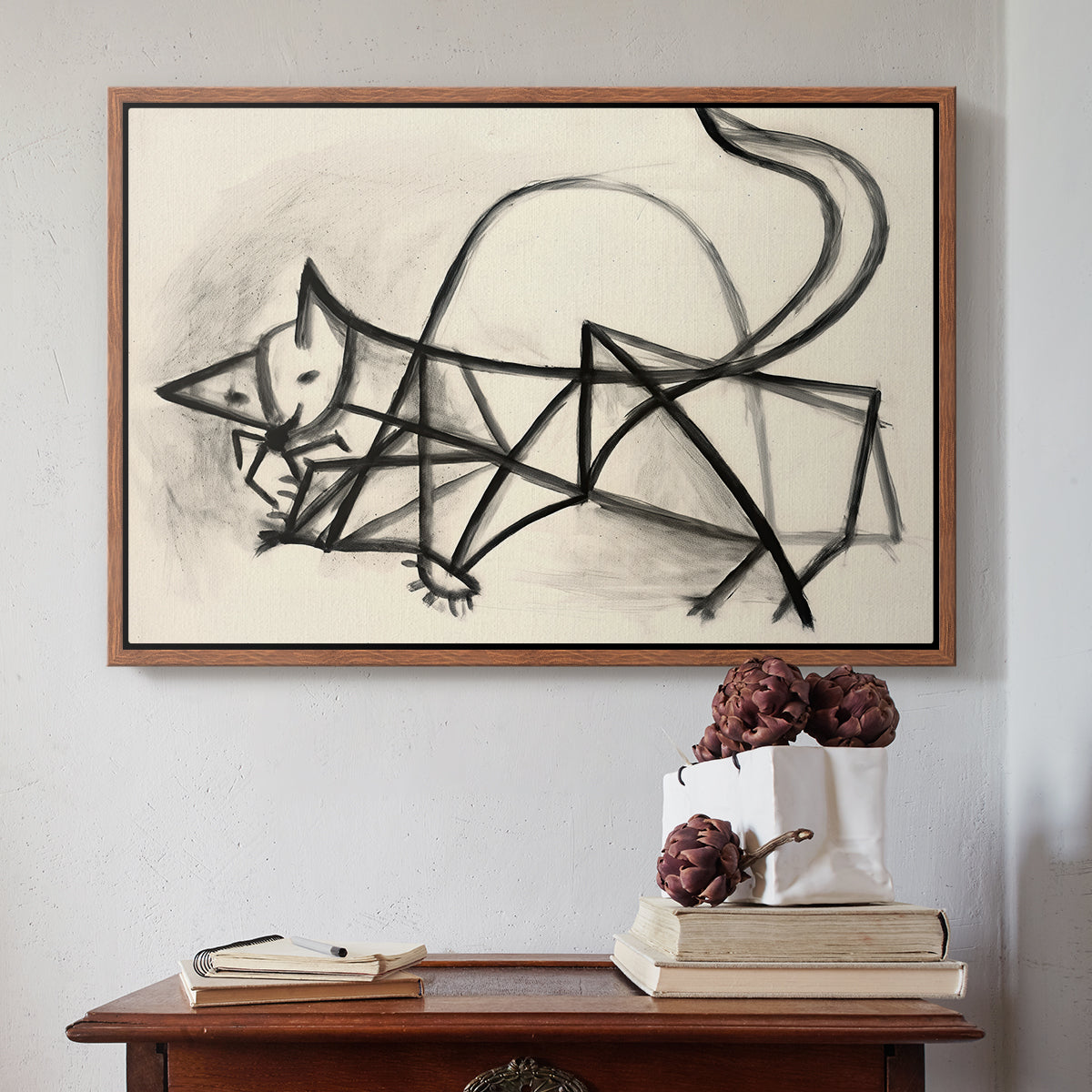 Study of a Cat (Étude de chat), 1946 - Floater Framed Canvas Print