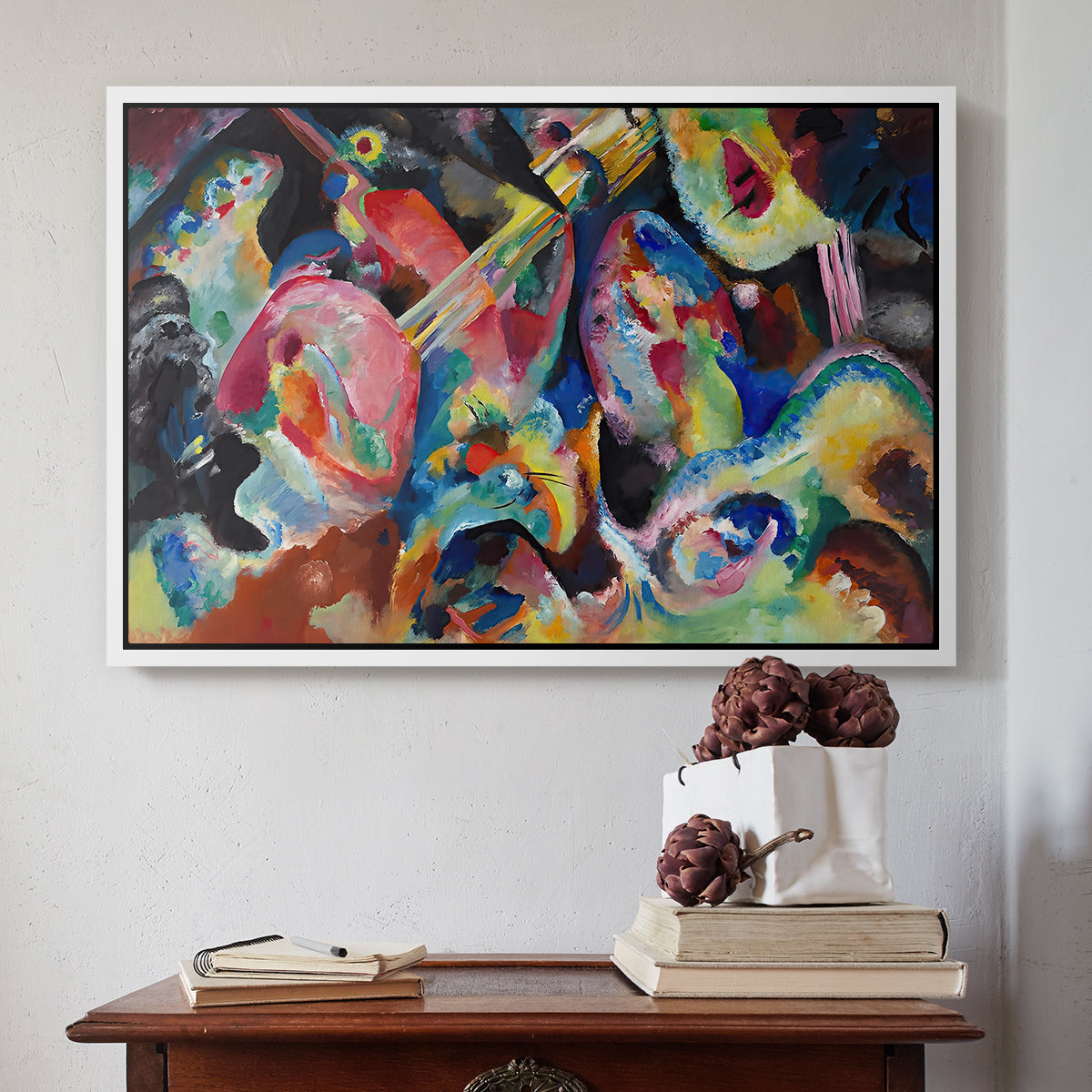 Improvisation. Deluge, 1913 - Floater Framed Canvas Print