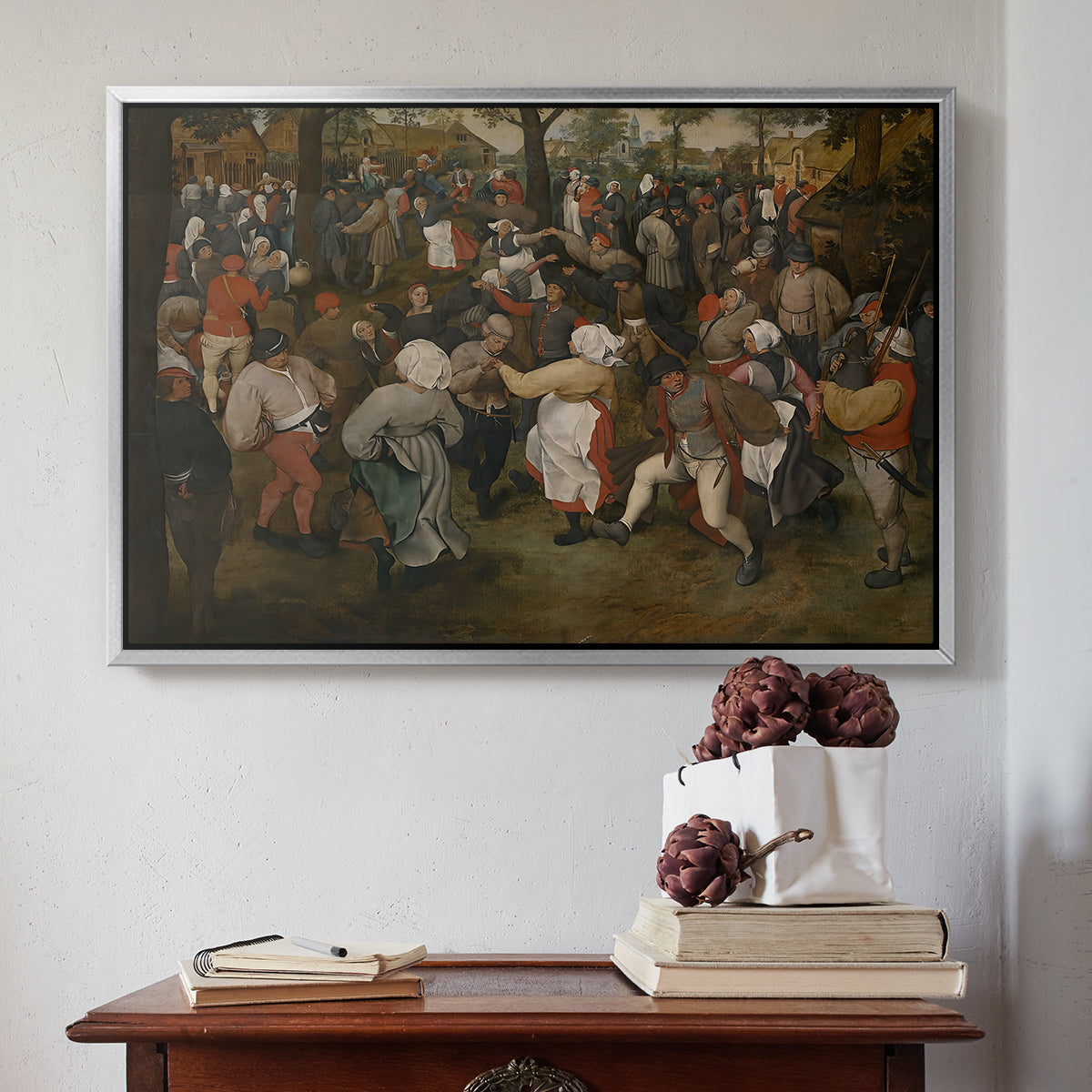 The Wedding Dance, c. 1566 - Floater Framed Canvas Print