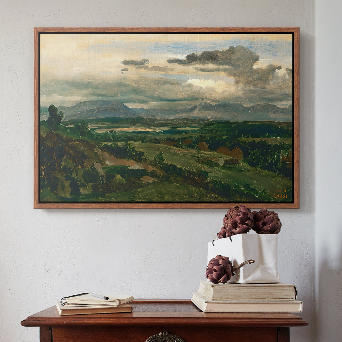 Civita Castellana, c. 1860s - Floater Framed Canvas Print