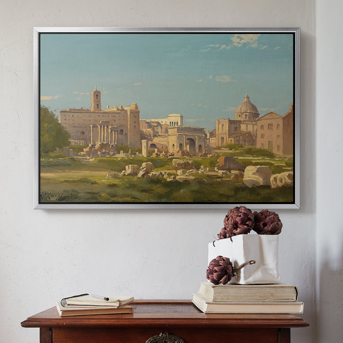 The Roman Forum, c. 1860 - Floater Framed Canvas Print
