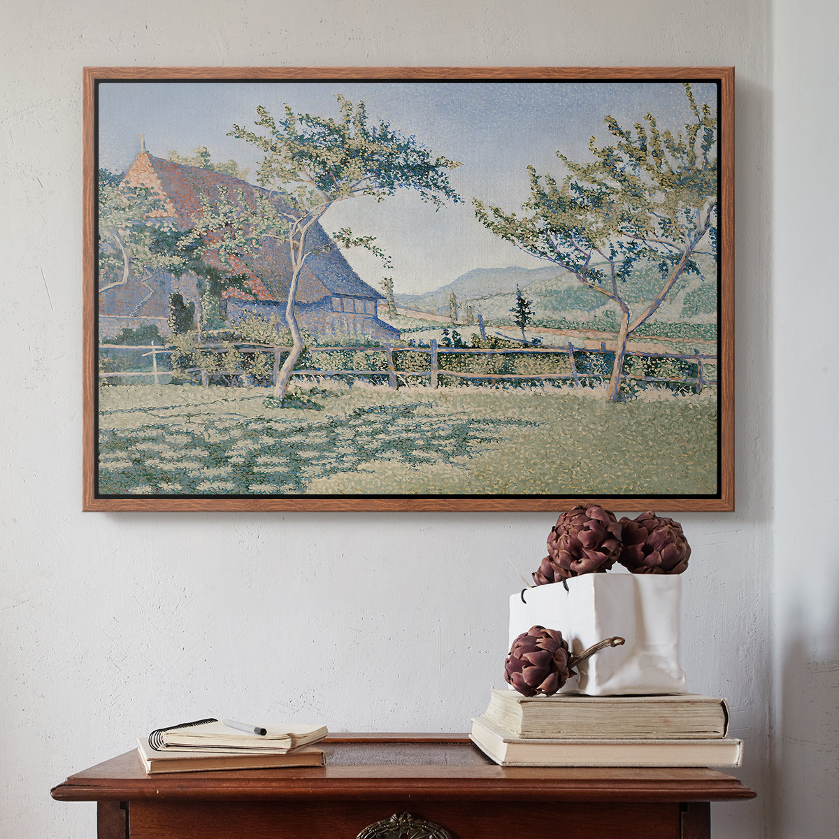 Comblat-le-Château, the Meadow, Opus 161, 1887 - Floater Framed Canvas Print