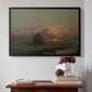 Haystack at Sunset, 1880 - Floater Framed Canvas Print