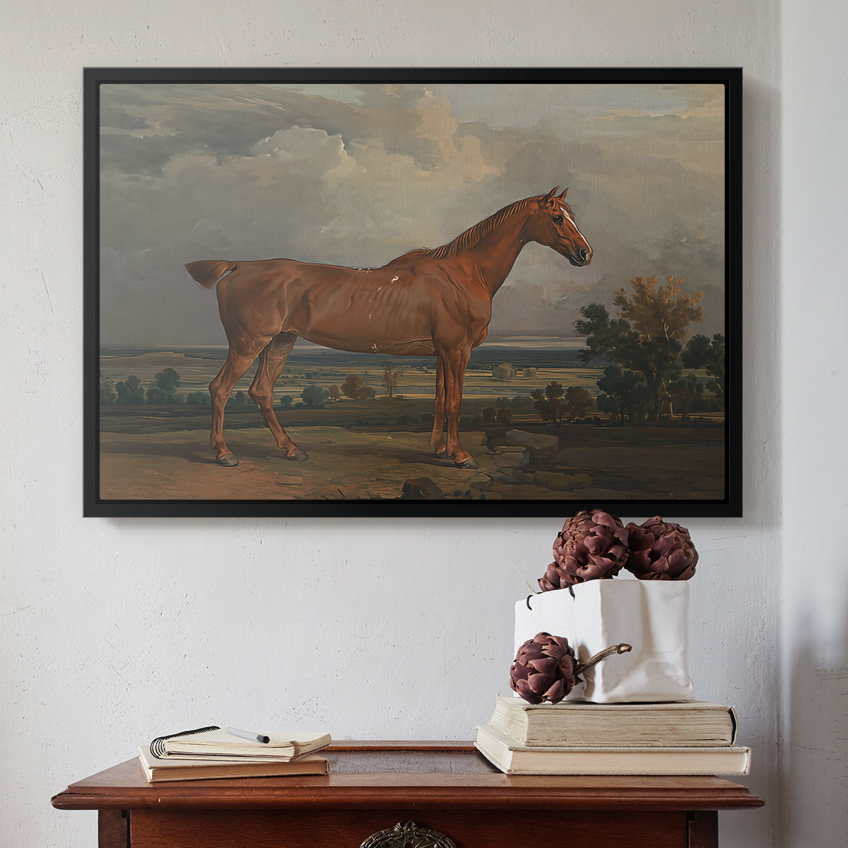 Hunter in a Landscape, 1810 - Floater Framed Canvas Print