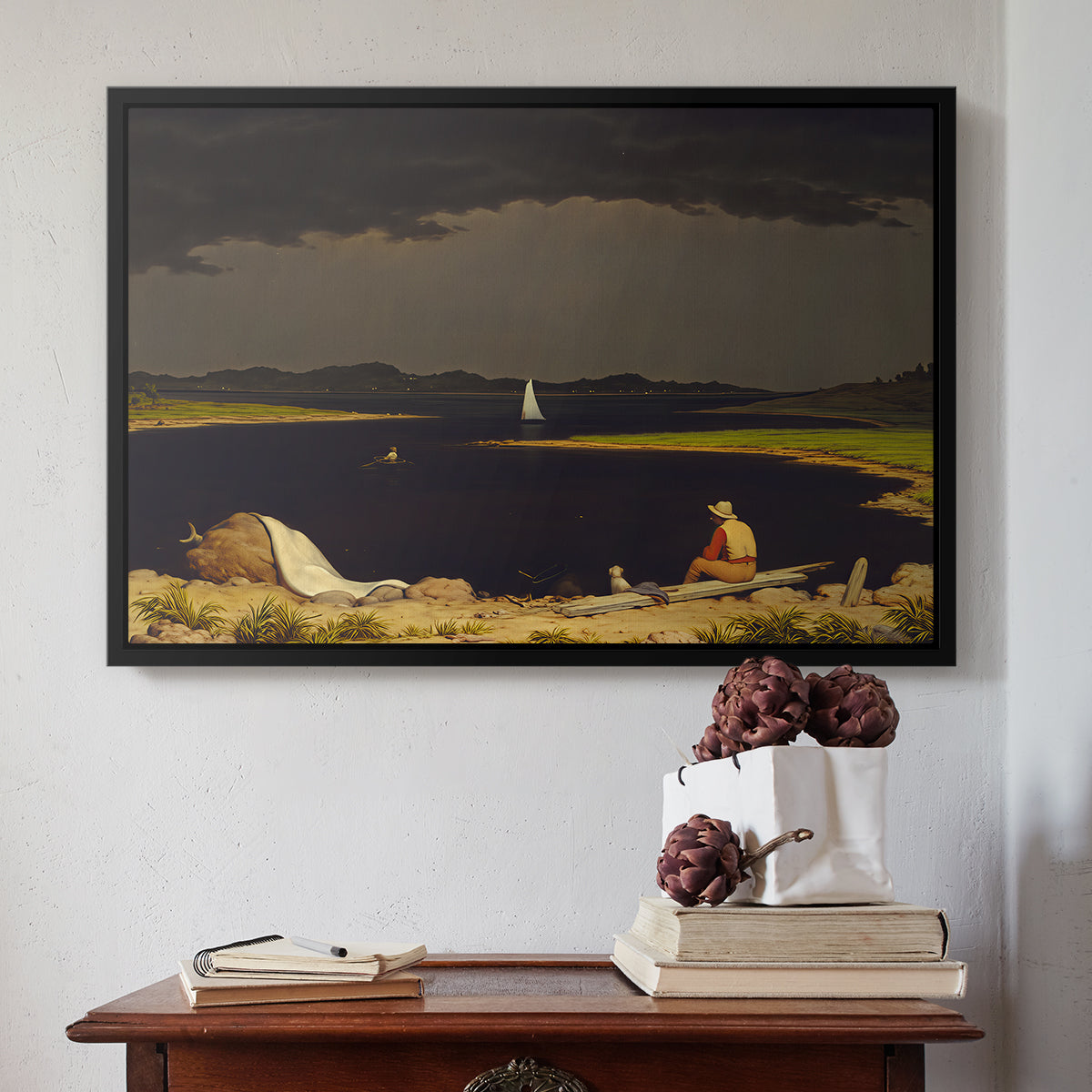 Approaching Thunder Storm, 1859 - Floater Framed Canvas Print