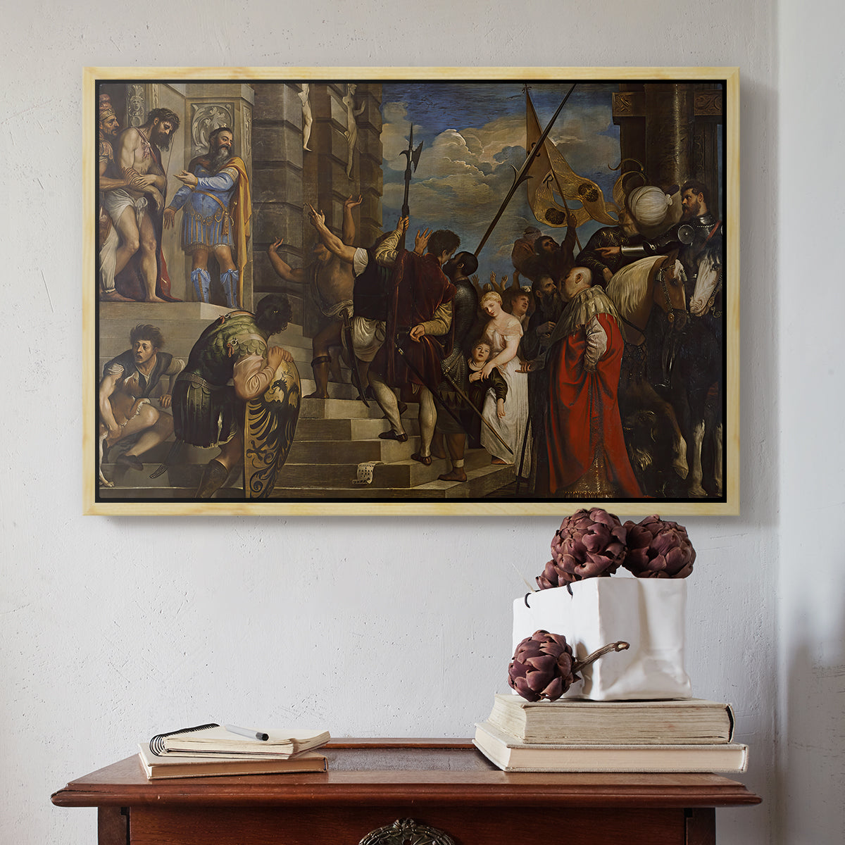 Ecce Homo, c. 1543 - Floater Framed Canvas Print