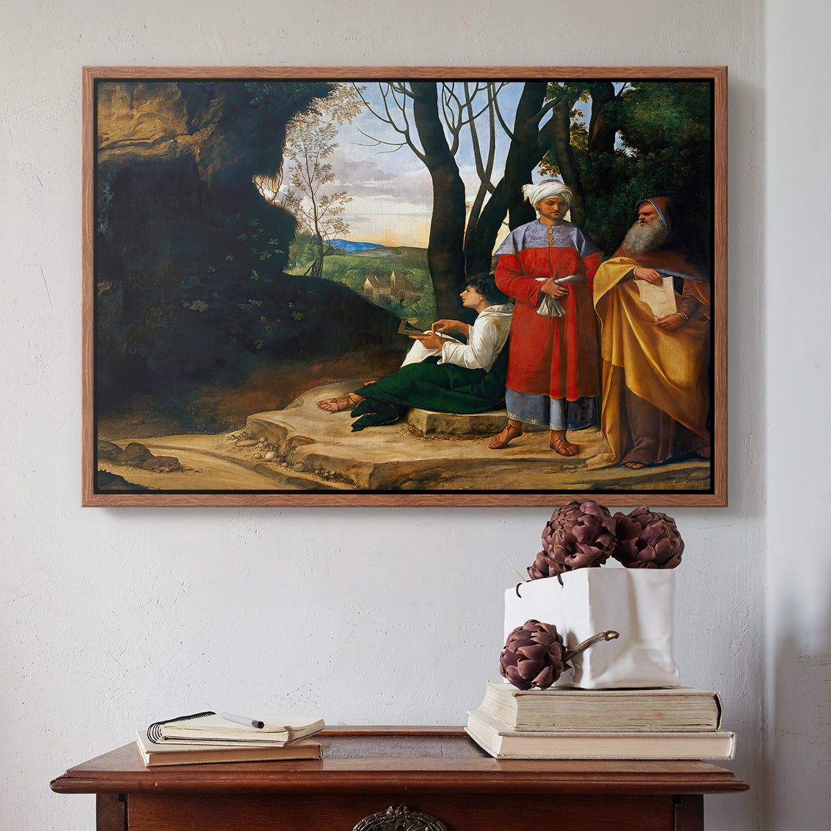 The Three Philosophers, c. 1508-1509 - Floater Framed Canvas Print