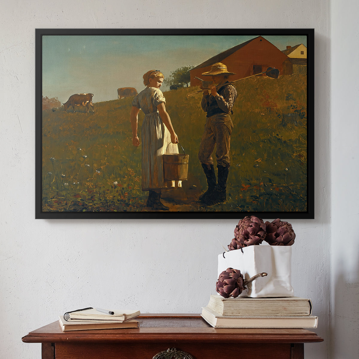 A Temperance Meeting, 1874 - Floater Framed Canvas Print
