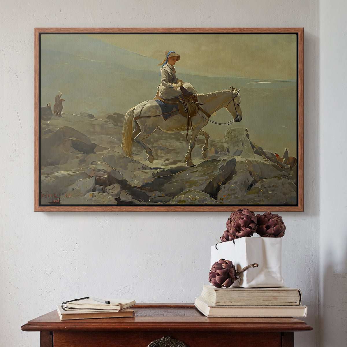 The Bridle Path, White Mountains, 1868 - Floater Framed Canvas Print