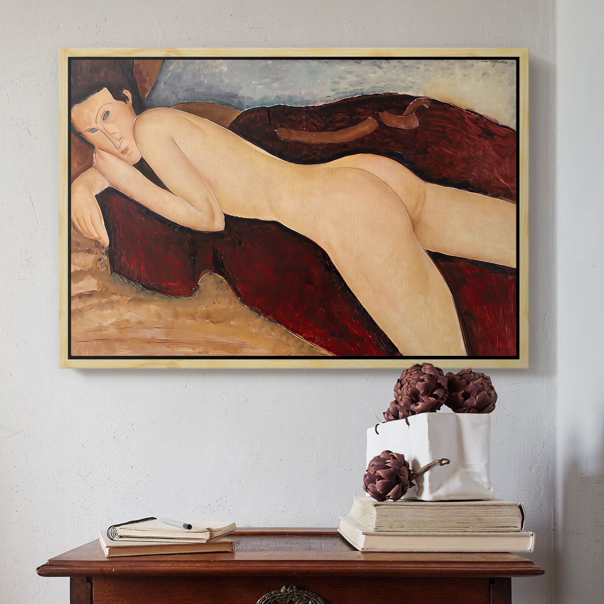 Reclining Nude from the Back (Nu couché de dos), c. 1917 - Floater Framed Canvas Print
