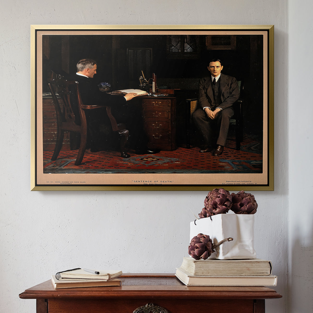The Sentence of Death, 1908 - Floater Framed Canvas Print