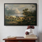 Young Peasant Couple Resting in the Field, 1829 - Floater Framed Canvas Print