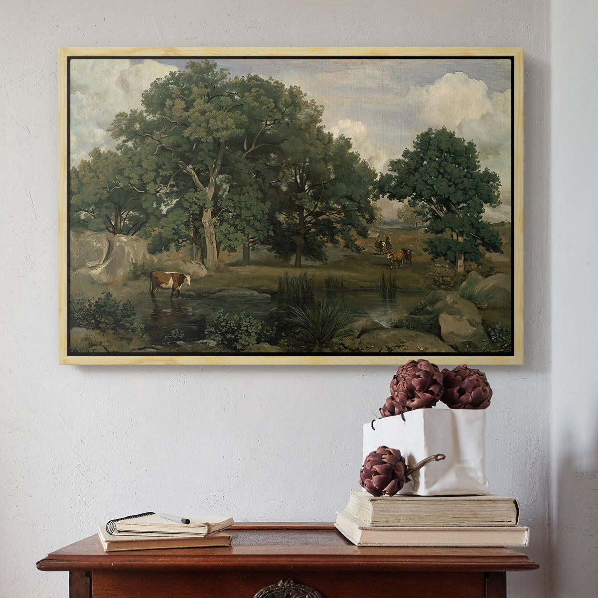 Forest of Fontainebleau, 1846 - Floater Framed Canvas Print