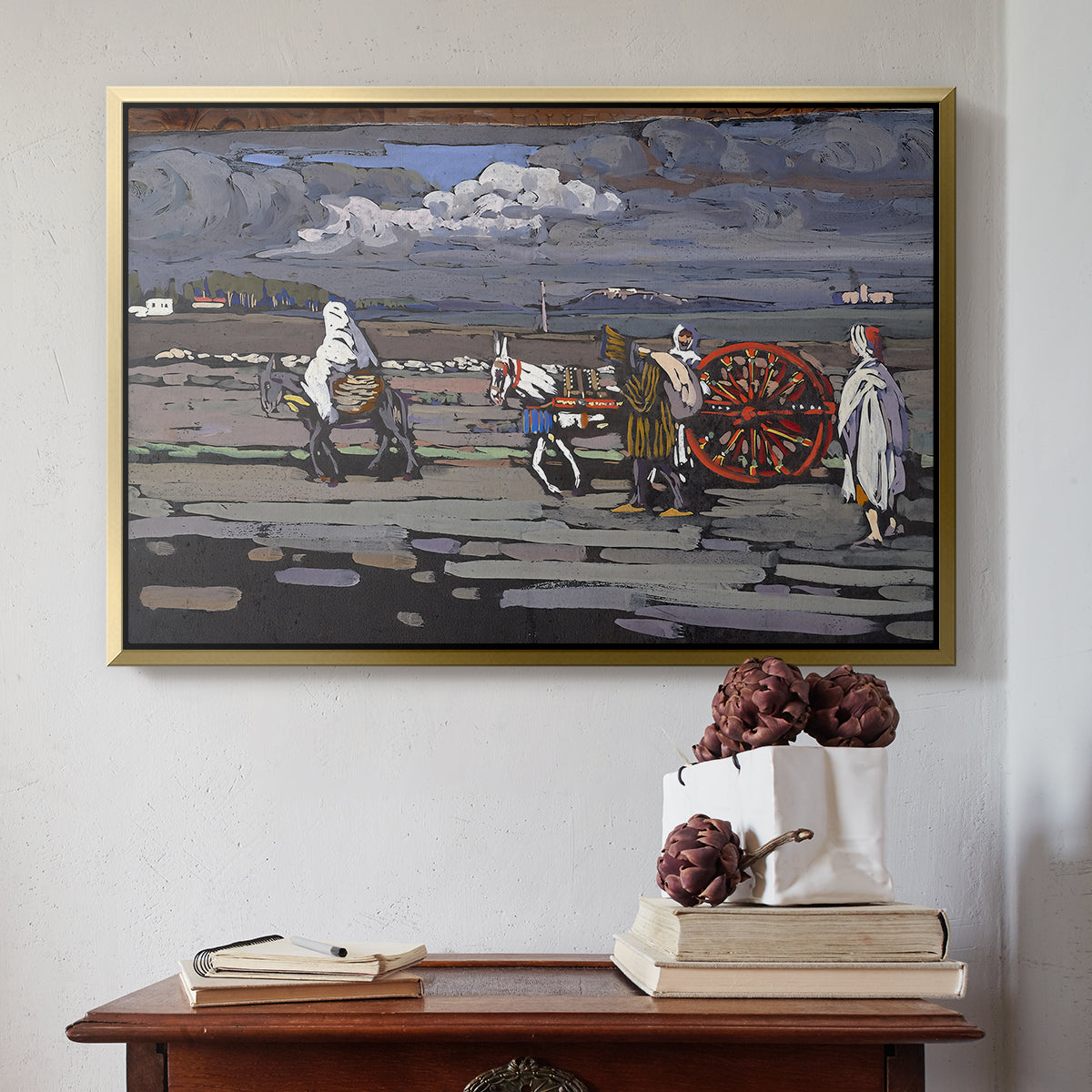 Country Road (Landstrasse), 1905 - Floater Framed Canvas Print