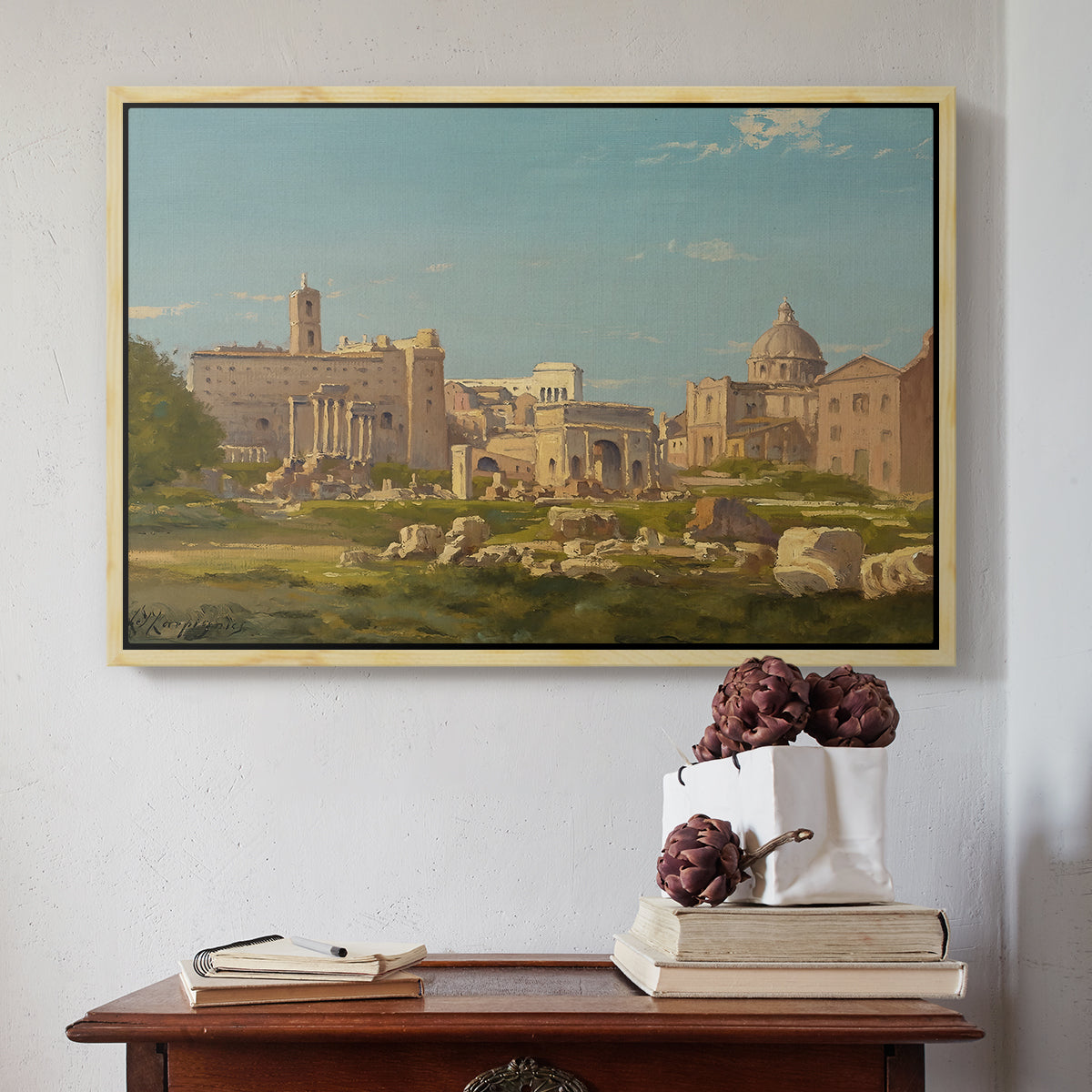 The Roman Forum, c. 1860 - Floater Framed Canvas Print