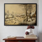 Winter Landscape with Skaters and Bird Trap, 1565 - Floater Framed Canvas Print