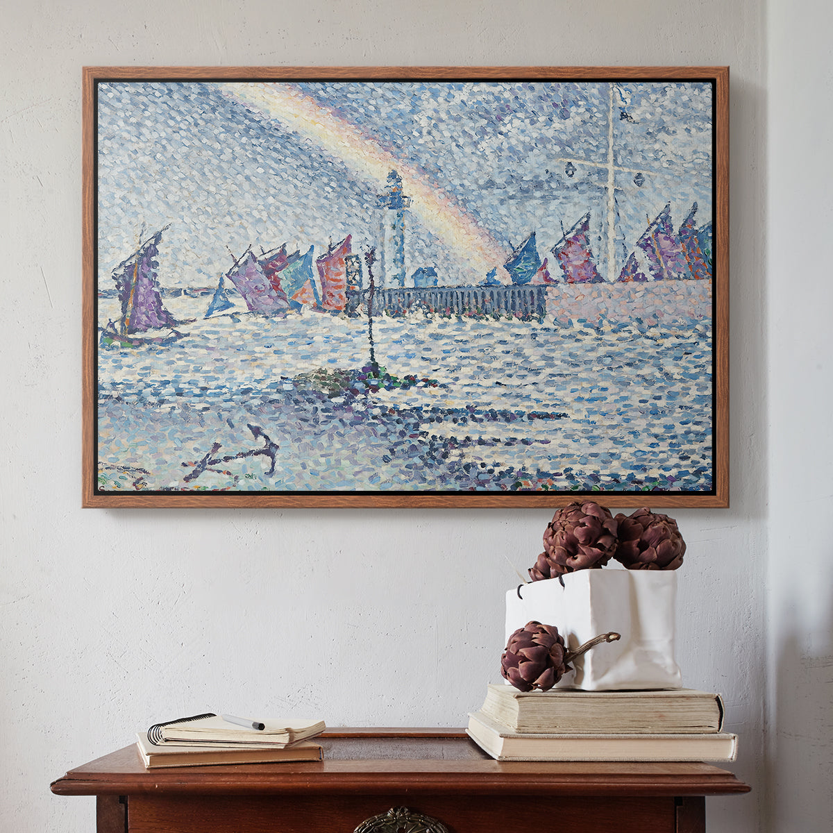 Entrance to the Port of Honfleur, 1899 - Floater Framed Canvas Print