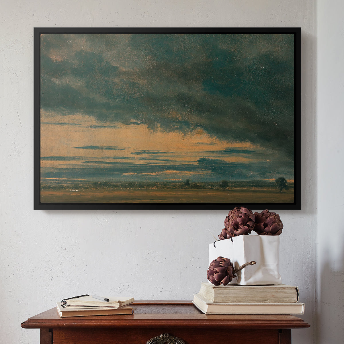 Cloud Study, c. 1821 - Floater Framed Canvas Print