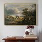 Young Peasant Couple Resting in the Field, 1829 - Floater Framed Canvas Print