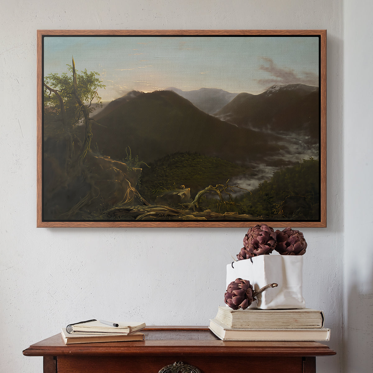 Sunrise in the Catskill Mountains, 1826 - Floater Framed Canvas Print
