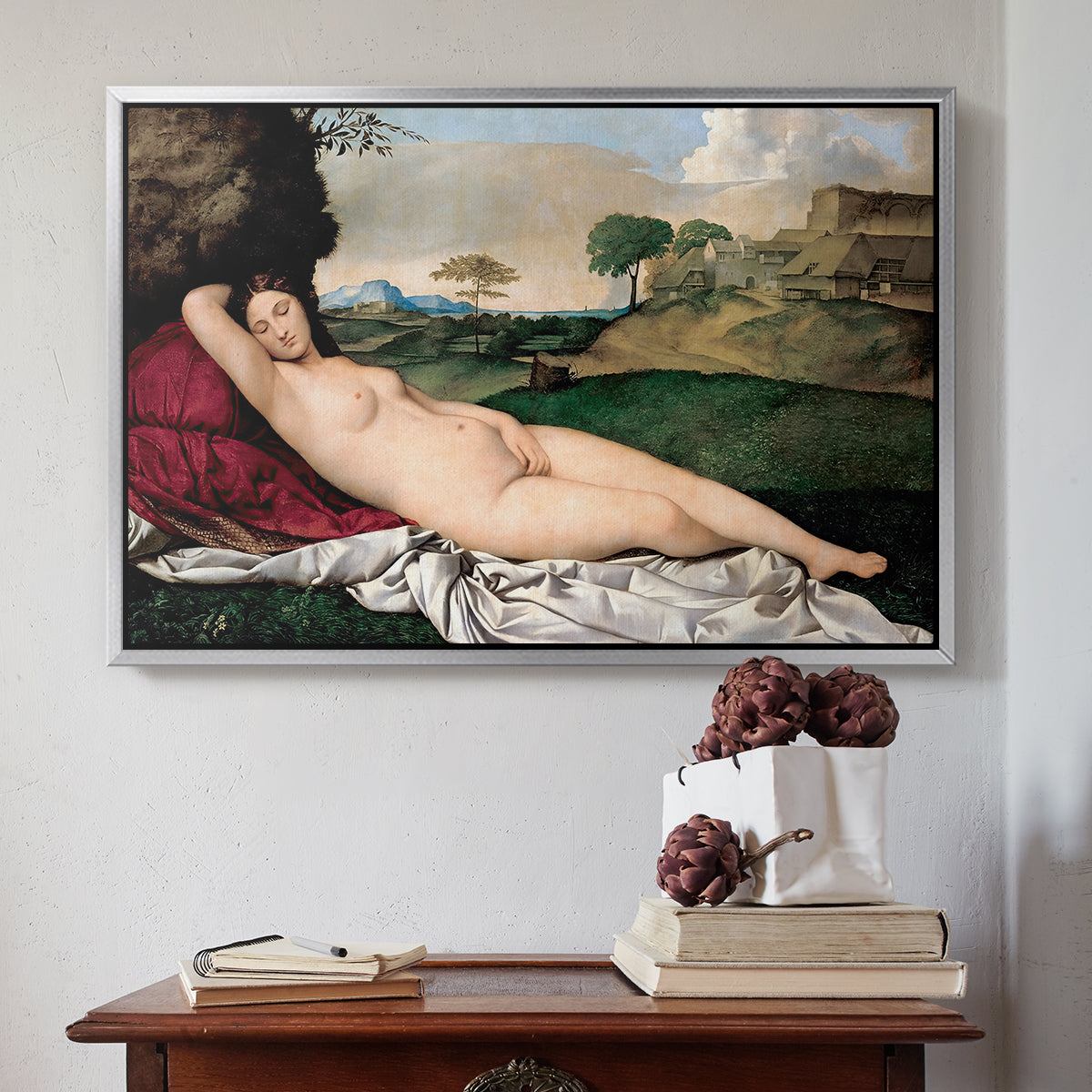 Sleeping Venus, c. 1510 - Floater Framed Canvas Print