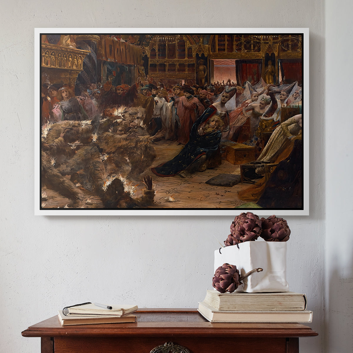 Ball of the Burning Men, 1889 - Floater Framed Canvas Print