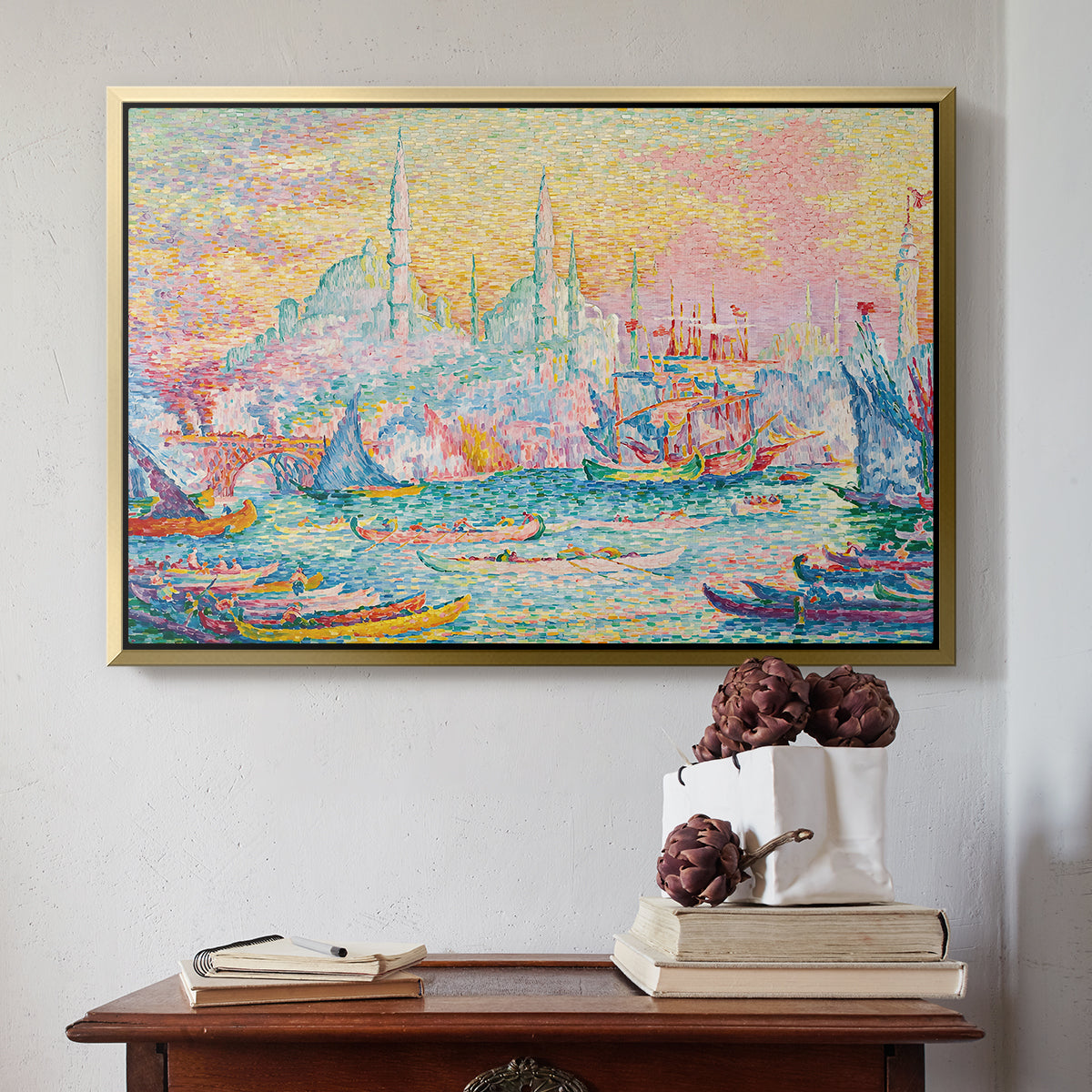 The Golden Horn, Constantinople, 1907 - Floater Framed Canvas Print