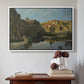 River Landscape with Cliffs, c. 1850-1860 - Floater Framed Canvas Print