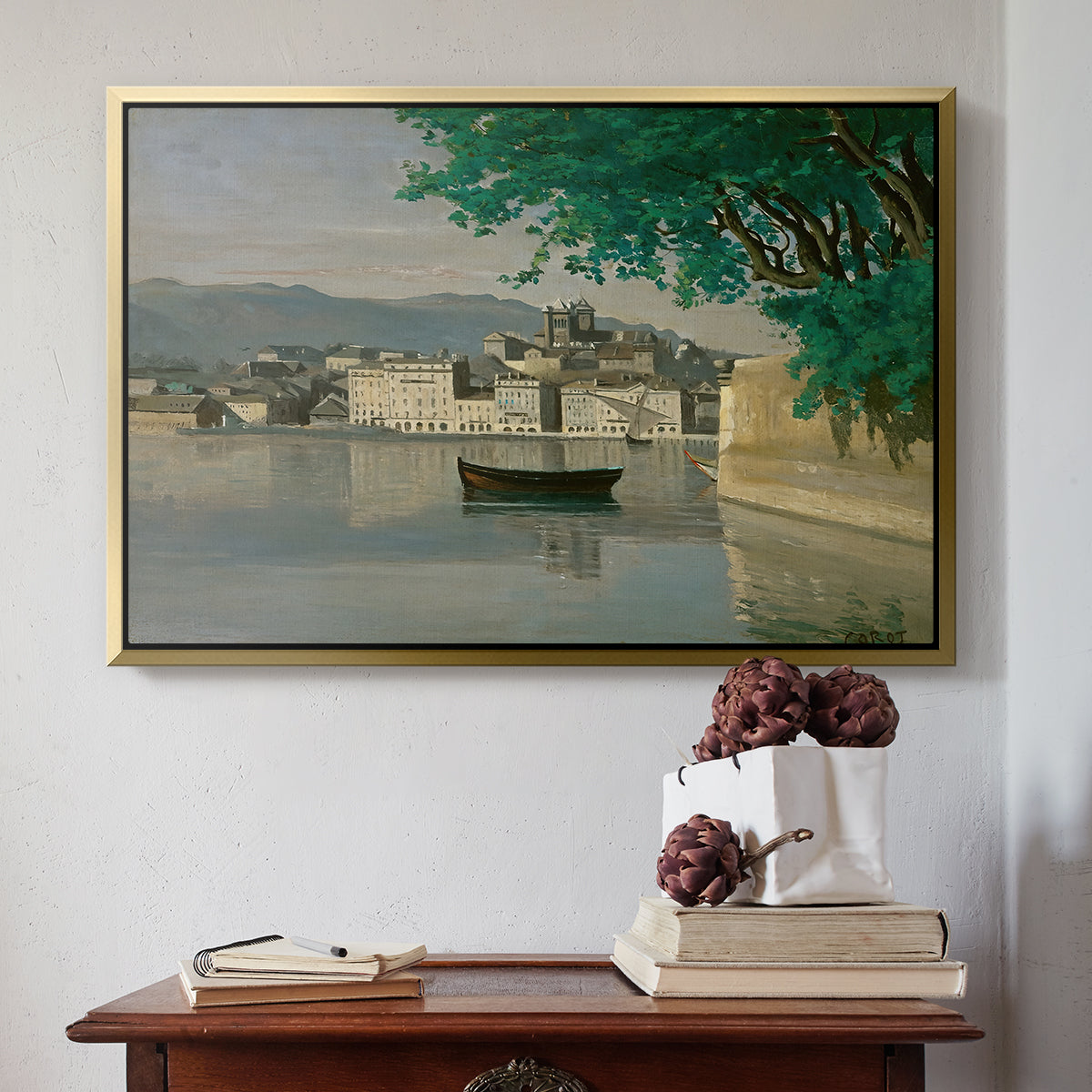 Geneva View of Part of the City, c. 1834-1835 - Floater Framed Canvas Print