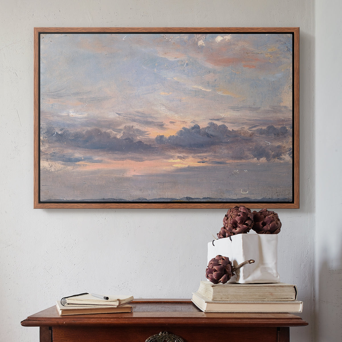 A Cloud Study, Sunset, c. 1821-1822 - Floater Framed Canvas Print
