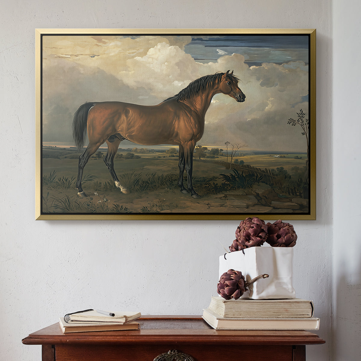 Eagle, A Celebrated Stallion, 1809 - Floater Framed Canvas Print