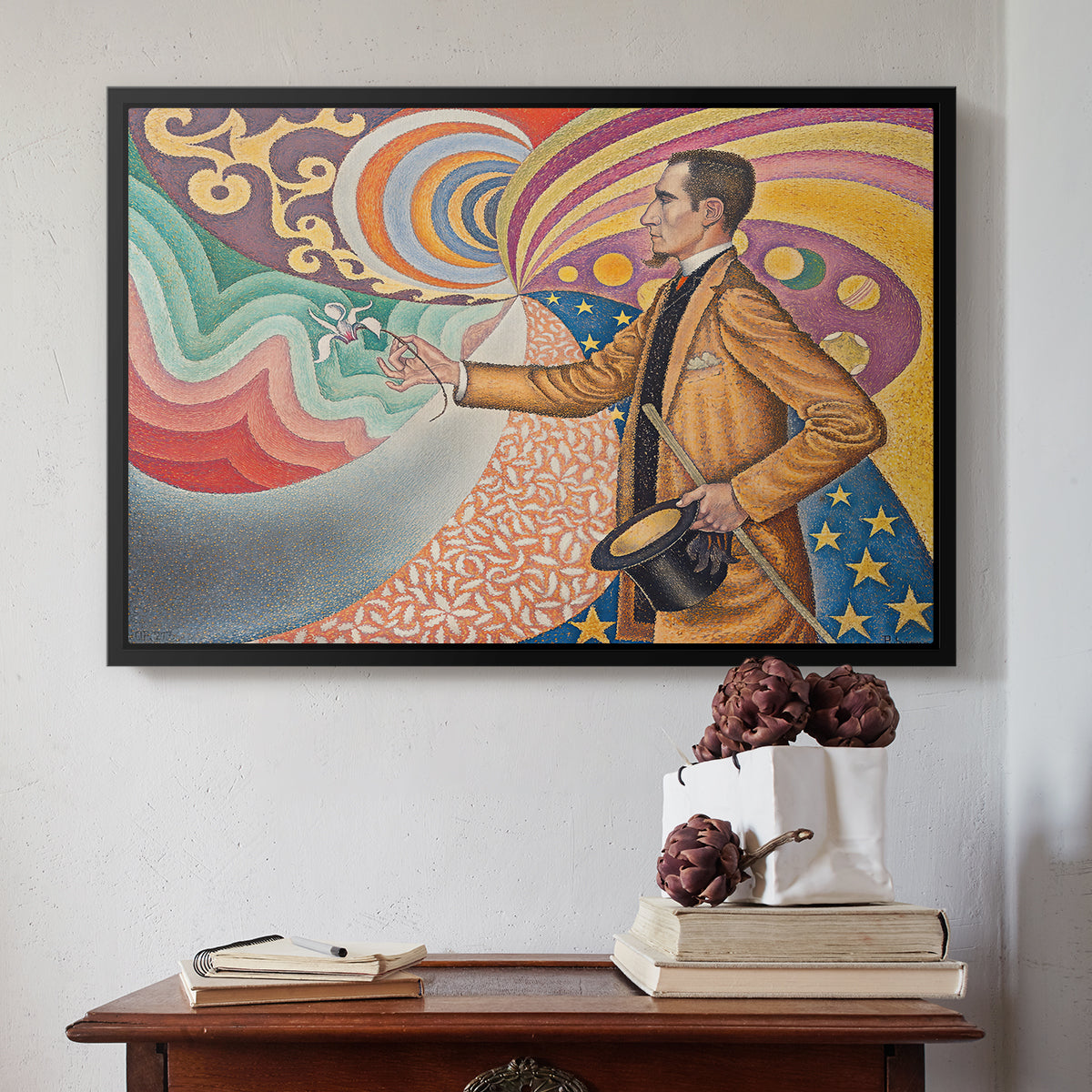 Portrait of Félix Fénéon, 1890 - Floater Framed Canvas Print