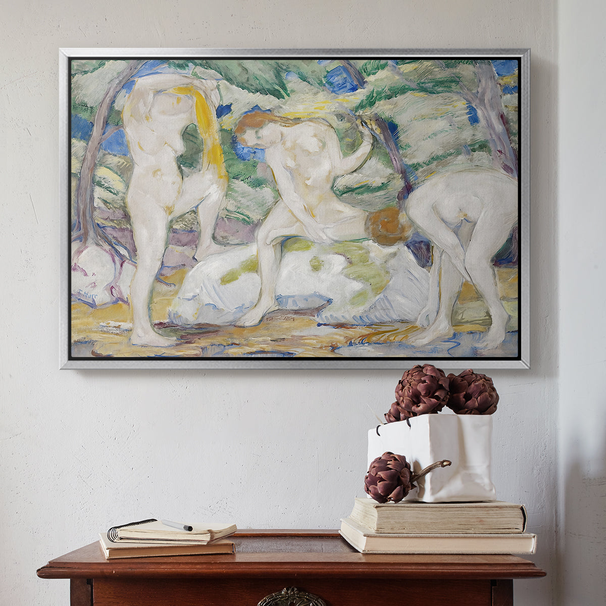 Bathing Women, 1910 - Floater Framed Canvas Print