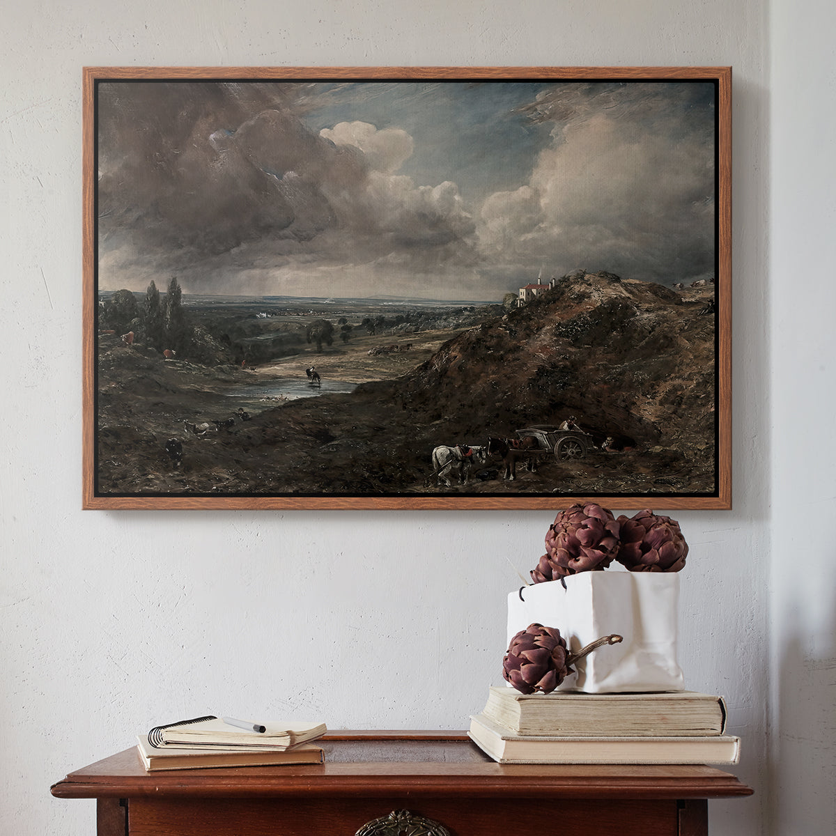 Branch Hill Pond, Hampstead Heath, c. 1828 - Floater Framed Canvas Print