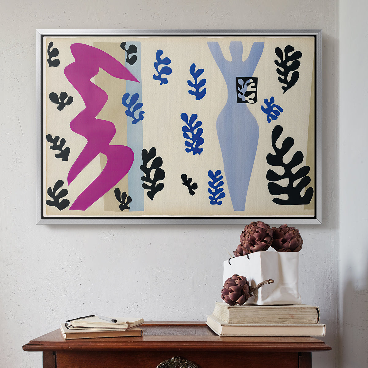 The Knife Thrower (Le lanceur de couteaux), from Jazz, 1947 - Floater Framed Canvas Print