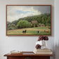 Farm with Grazing Cows (Bondegård med beitende kuer), 1892 - Floater Framed Canvas Print