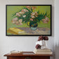 Vase with Oleanders and Books, 1888 - Floater Framed Canvas Print