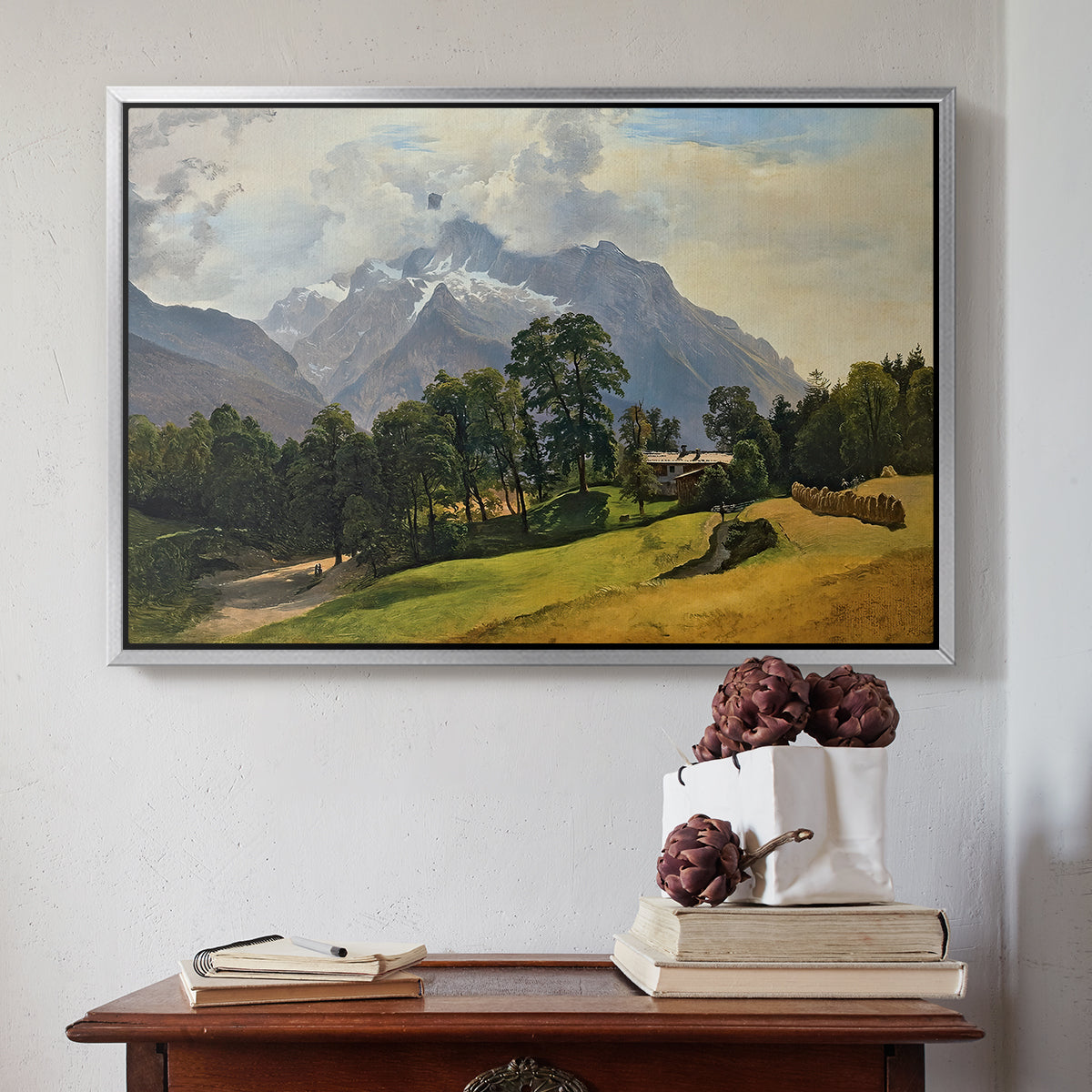 Mountains in Berchtesgaden - Floater Framed Canvas Print