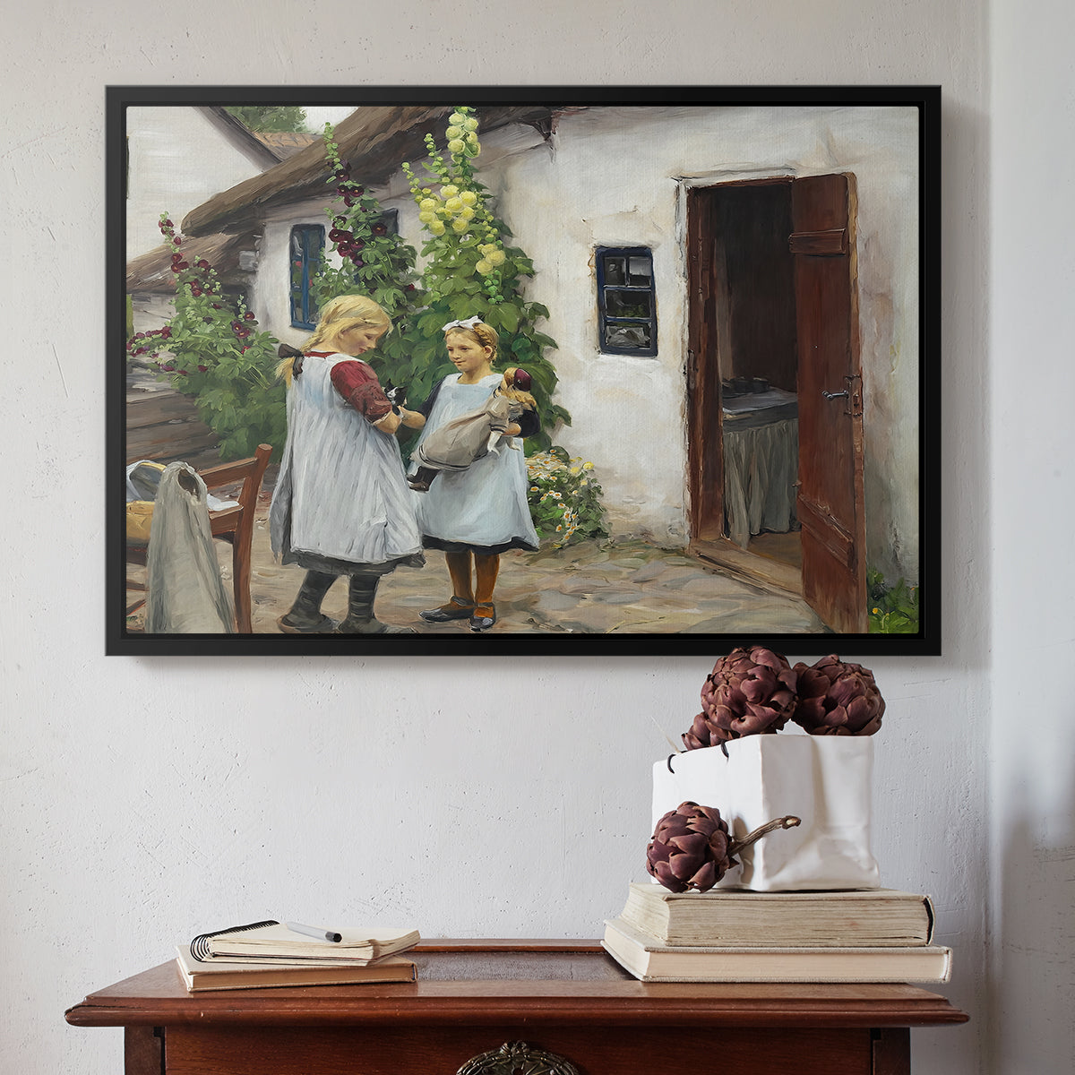 Have You Seen My Kitten?, 1914 - Floater Framed Canvas Print
